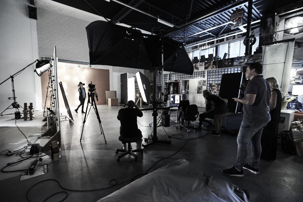 Behind the scenes tijdens fotoshoot Roetgerink